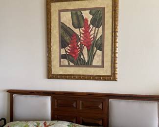 #32 $550 Teak king headboard and two night chest 26x16x24