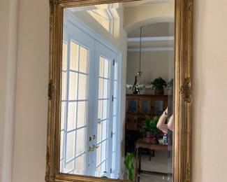 # 14 $100 mirror wood gilt beveled 30x42
