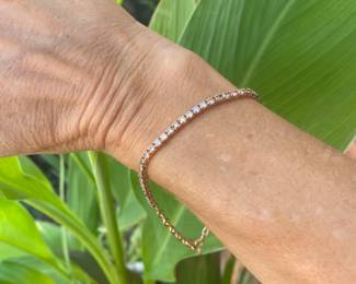 J- $1,200. Le Vian Bracelet 1 ctw diamonds, 14kt rose gold - 4.8 grams. size 7.5"