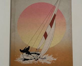 #46 $80 each two Maruschka painting sailboat Circa 70’s 38x26- 27x37