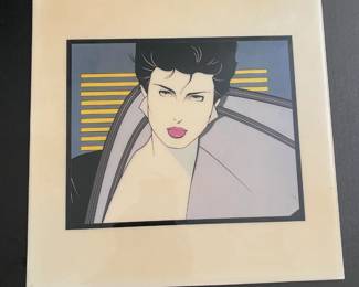 $50 - Patrick Nagel tile 12x12 Dumas Mirage from the Book "Nagel" The art of Patrick Nagel 
