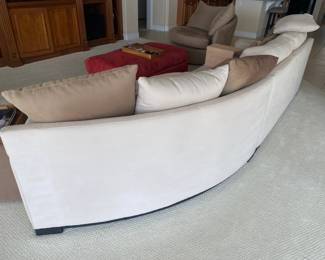 #23 $500 micro suede sectional sofa w/2 side chairs