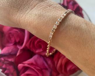 J- $1,200. Le Vian Bracelet 1 ctw diamonds, 14kt rose gold - 4.8 grams. size 7.5"