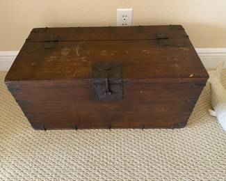 #40 $150 Antique Japanese small trunk 25 x 13 x 12