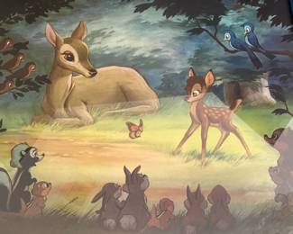 $200 - Disney print - vintage 1960's Bambi 27x23 