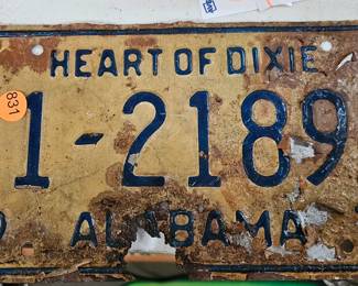 VINTAGE ALABAMA LICENSE PLATE