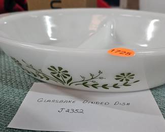 VINTAGE GLASBAKE DIVIDED DISH