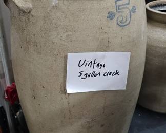 VINTAGE 5 GALLON CROCK JAR