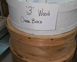 3 WOOD CHEESE BOXES
