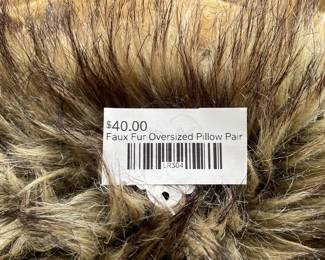 Faux Fur Oversized Pillow Pair