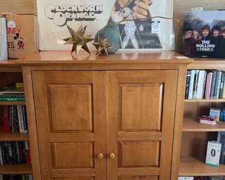 Ceramic Pear Decor, Ethan Allen TV Cabinet, A Clockwork Orange Vtg. W. E. Berry Poster