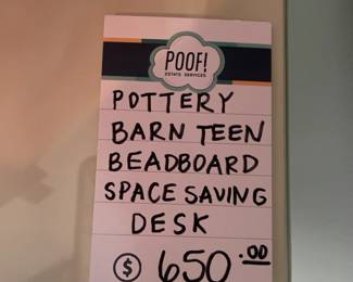 pottery Barn Teen Beadboard Space Saving Desk