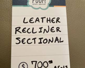 Leather Recliner Sectional