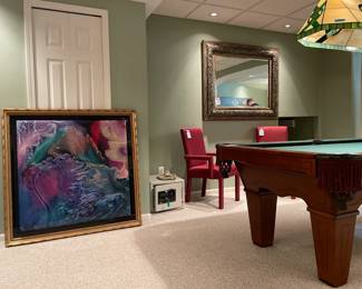 Elan Vital Framed Art, Beach Manufacturing Santa Ana Pool Table