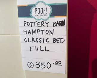 Pottery Barn Hampton Classic Full Bed