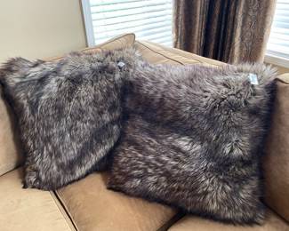 Faux Fur Oversized Pillow Pair