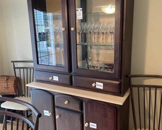 Canadel China Cabinet, Champagne Flutes

