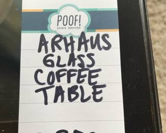 Arhaus Glass Coffee Table