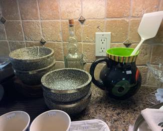 Dolsot Stone Bowls with Trays