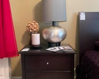 Crate and Barrel Nightstand, Gibson C&B Lamp B