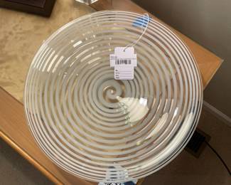 Spiral Blown Glass Statement Bowl
