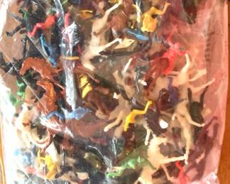 Close-up Plastic Cowboy & Indians