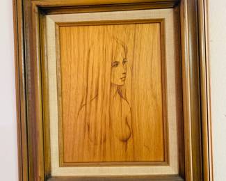 Vintage Wooden Nude Art