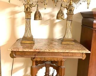 Vintage End Table w/Marble Top