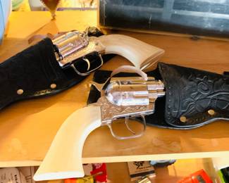 Vintage Cap Guns in Holsters