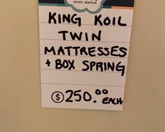 King Koil Twin Mattresses & Box Spring