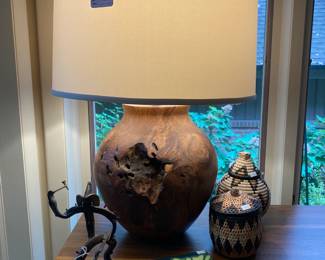 Vintage Natural Wood Lamp