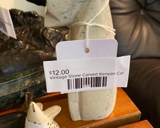  Vintage Stone Carved Kenyan Cat


