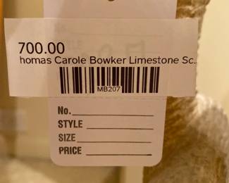 Thomas Carole Bowker Limestone Sculpture