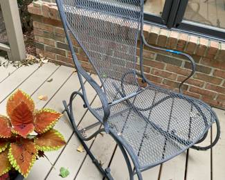 Vintage industrial metal rocker