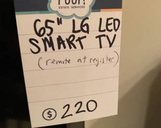 LG 65 Inch Smart TV Model Number 65UJ6300-UA