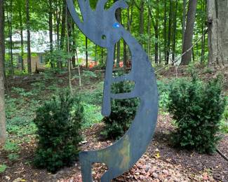 Kokopelli Metal Yard Sculpture