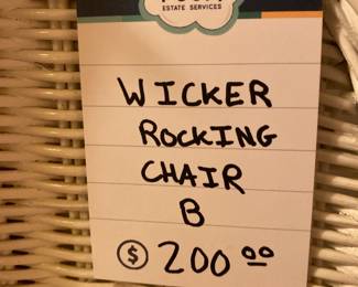 Wicker rocking chair B