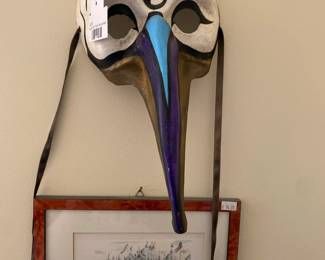 Venetian Bird Paper Mache Mask