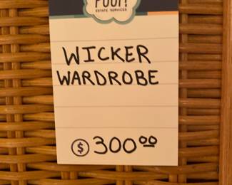 Wicker wardrobe