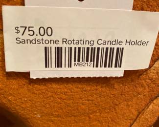 Sandstone Rotating Candle Holder