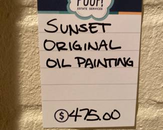 Sunset original oil painting