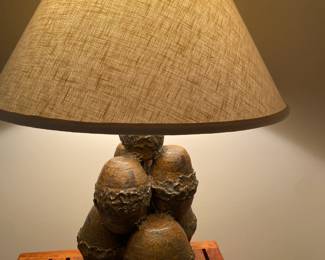 Vintage Ceramic Art Pottery Lamp, Robert Maxwell Mid-Century Ashtray