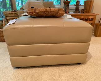 Faux Leather Ottoman,  Arm Chair
