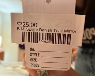 B.M. Spejle Danish Teak Mirror