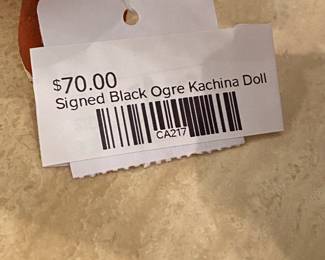 Signed Black Ogre Kachina Doll