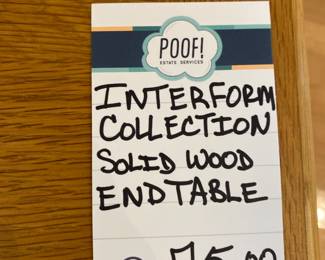 Interform collection solid wood table
