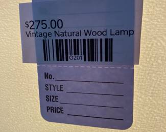 Vintage Natural Wood Lamp