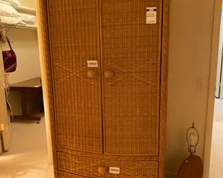 Wicker wardrobe