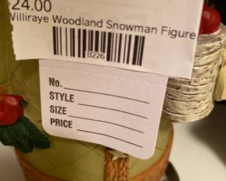  Williraye Woodland Snowman Figure