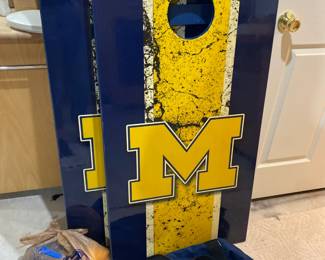 University of Michigan cornholse set